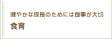 健やかな成長のためには食事が大切 食育